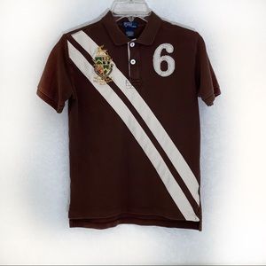 Ralph Lauren Brown Boys Rugby SZ M 10/12